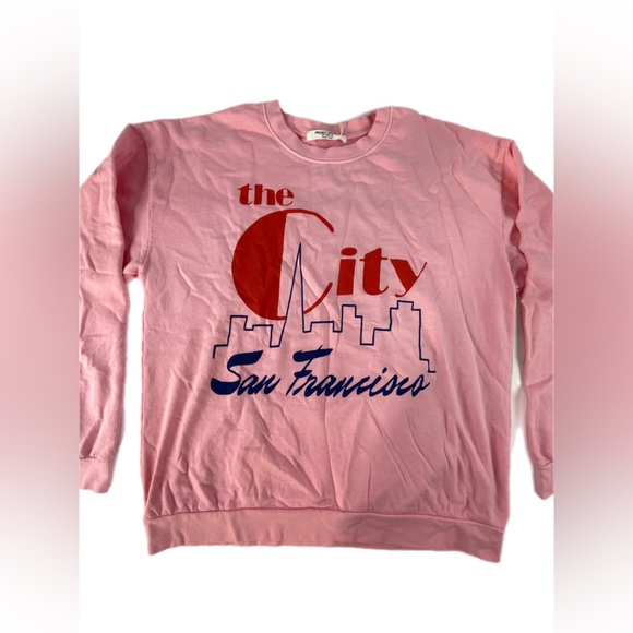 Project Social T The City Sweatshirt Pink L/XL NWT - Picture 4 of 7